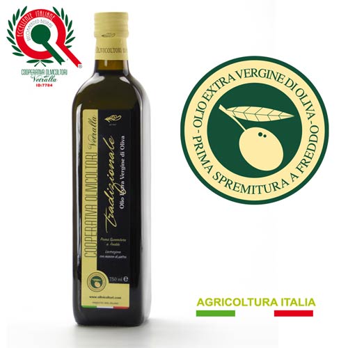 Bottiglia 750 ml Olio EVO TRADIZIONALE Prima Spremitura a Freddo